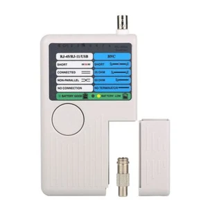 Testeur de câble réseau alimenté par batterie 4 en 1 multi-testeur USB BNC LAN - Photo 1/9