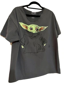 Star Wars Mad Engine Yoda XL 46-48 Unisex T-Shirt 100% Cotton Raw Edge Neck - Picture 1 of 6