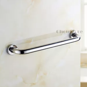 Bathroom Toilet Safety Hand Rail Grab Bar Shower Grip Wall Mount Chrome Steel - Picture 1 of 4