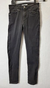 Levi's 721 High Rise Skinny Women's 26 Black Denim Jeans 26x26 - Picture 1 of 8