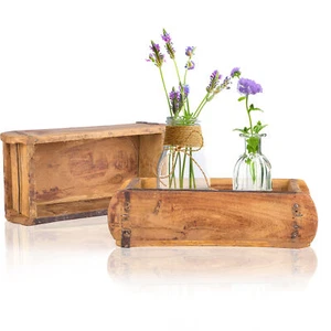 2x alte Holzkiste Holzdeko 32x15x9 cm - Vintage Ziegelform aus recyceltem Holz - Bild 1 von 7