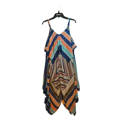 Luxology Womens Boho Retro Print Hankerchief Sleeveless Sundress Size Small Foto 1 de 4