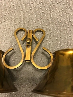 Italian Tole solid brass Lamp dual shade Part Column Salvage  vintage - Image 1 of 4