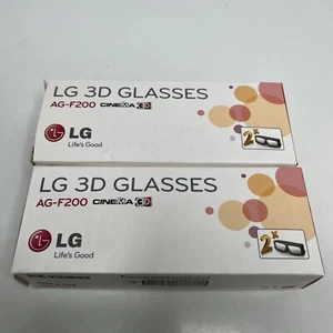 LG 3D Glasses Orange and White 2 PackAG-F200- 4 Pairs Total - Picture 1 of 2