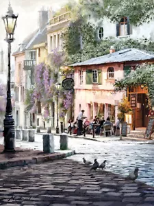 Richard Macneil - Sunshine Café - Canvas Print Wall Art - 2 sizes Available - Picture 1 of 1