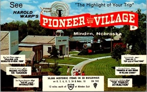 Vtg Minden Nebraska NB Harold Warp's Pioneer Village Roadside America Postcard - Picture 1 of 2
