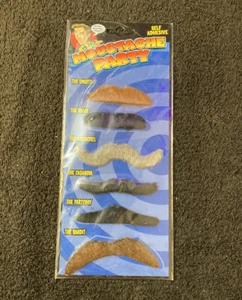Bigote falso autoadhesivo Spencer’s Gifts (6 piezas) - Disfraz de fiesta utilería novedad - Imagen 1 de 8