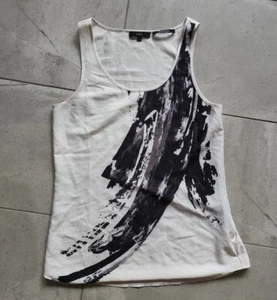 Saba Pattern Paint shirt Tank top 6 off White Black Beige - Picture 1 of 5
