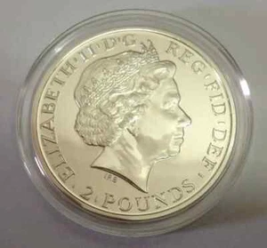 2014 £ 2 Rare Incorrect Obverse Mule Error Britannia 1 oz Silver Bullion Coin - Picture 1 of 12