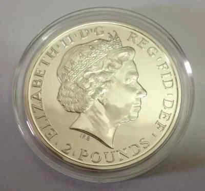 2014 £ 2 Rare Incorrect Obverse Mule Error Britannia 1 oz Silver Bullion Coin - Image 1 of 4