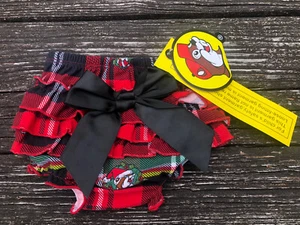 NWT Buc-ee's Baby Girls Christmas Ruffle Diaper Cover Size 3 Months - Picture 1 of 4