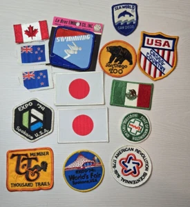 15 Assorted Fabric Vtg Sew On Patches Expo '74 Countries Athletics San Diego - Picture 1 of 6