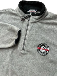Vintage 90’s Nautica Competitive 1/4 Zip Sweatshirt Adult XL Gray Pullover Men’s - Picture 1 of 10