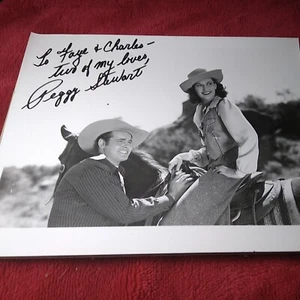 Peggy Stewart autographed / hand signed western movie promo b&w authentic - Picture 1 of 5
