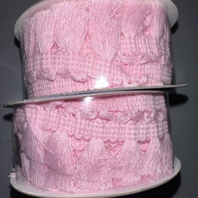 2 carretes de colección Wyla rosa borla recorte nociones total de 4 yardas Foto 1 de 4