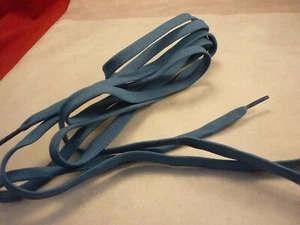 SCARCE VINTAGE 70's FLAT SHOE LACES LIGHT BLUE 52" LONG  NEW OLD STOCK  - Picture 1 of 2