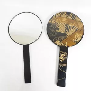 Vintage Japanese hand mirrors circa 1980s W6”×D11”×H1” in. - Picture 1 of 11