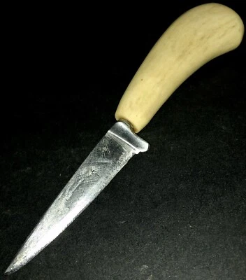 Original WW1 WW2 German Fighting Knife Uniform Field Gear Dagger Bone Solingen - Image 1 of 4