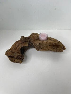 Candelabro rústico de madera a la deriva decoración del hogar decoración de casa de playa decoración náutica Foto 1 de 4