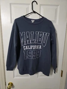 Rue 21 Damenpullover "Malibu California 1999" blau Größe M - Bild 1 von 2