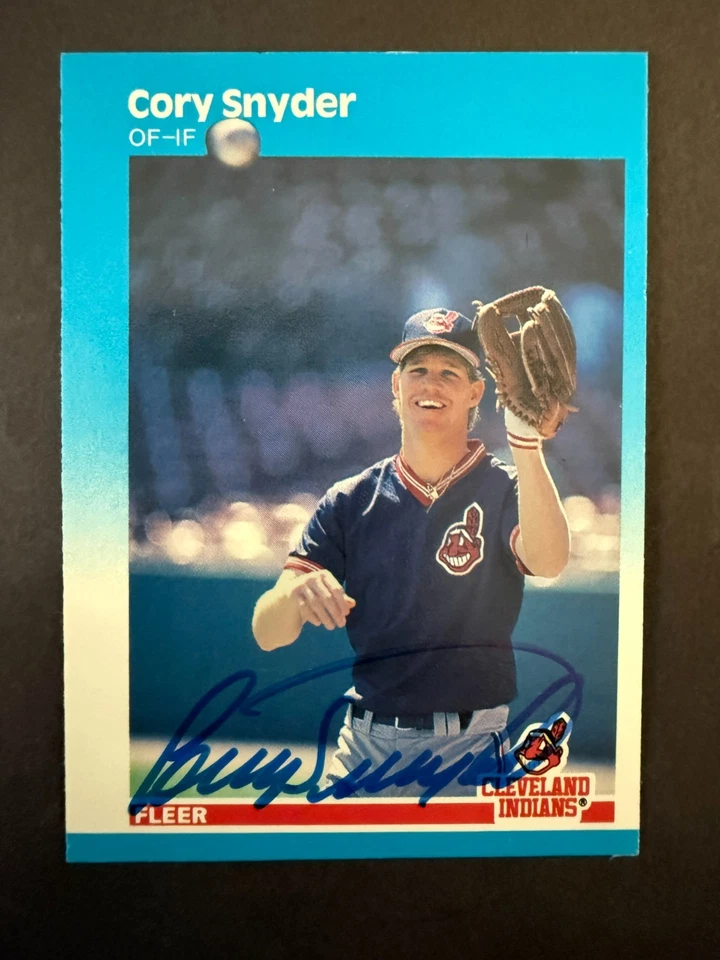 1987 Fleer SIGNED: Cory Snyder, INDIANS #260 - Image 1 of 1
