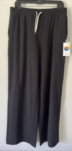 Vuori Women's Halo Essential Wideleg Pants Black Heather VW4023 Large NEW - Picture 1 of 3