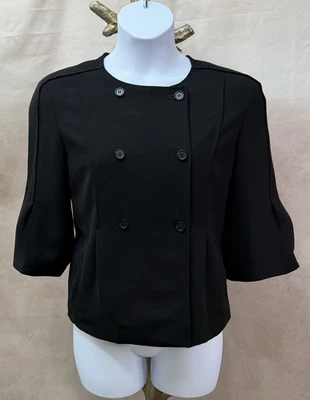 Chaqueta Columpio Calvin Klein Negra Manga Campana Doble Pecho Talla 14 Foto 1 de 4