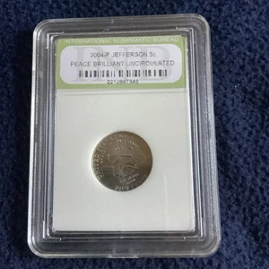2004 P Jefferson Nickel Peace Medal Uncirculated From Mint Set - Picture 1 of 5