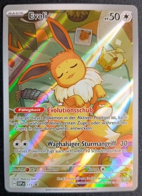 Pokémon Eevee SVP 173 Prismatic Evolutions Black Star Promo Deutsch Near Mint  - Bild 1 von 4