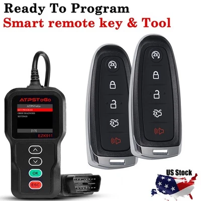 2 Remote Smart Key Fob + Programmer For 2013 -2019 Ford Taurus Flex Lincoln MKT - Image 1 of 4