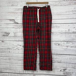 Lands End Pyjamahose Damen Größe 14-16 Tall rot kariert Flanell - Bild 1 von 13