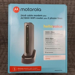 Motorola MT7711 Dual Band AC1900 Cable Modem and Wi-Fi Gigabit Router - Picture 1 of 1
