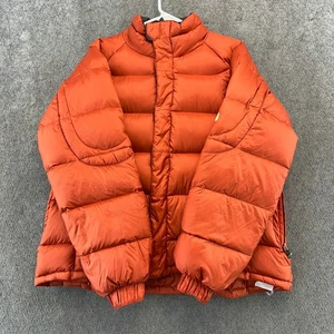 Metro Bonfire Snowboarding Jacket Mens L Orange Full Zip Pocket Down Puffer Coat - Picture 1 of 10