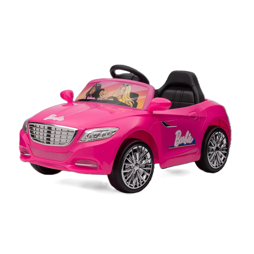 Barbie Convertible 6V Coche de Paseo a Batería con Control Remoto, Edades 3+ Foto 1 de 4