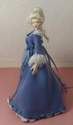 artisan miniature porcelain china paint dollhouse French Georgian Sandy Calderon - Image 1 of 4