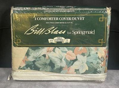 Funda Edredón Bill Blass Springmaid Doble Casanova Melocotón Floral De Colección Nuevo de Lote Antiguo B Foto 1 de 4