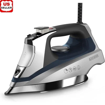 Dynamic Steam Iron Auto Shutoff Variable Temp Control Stainless Steel Soleplate - Image 1 of 4
