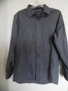 MEN'S ARROW BLACK SLIM FIT PLAID DRESS SHIRT 17 1/2 32-33 - Picture 1 of 3