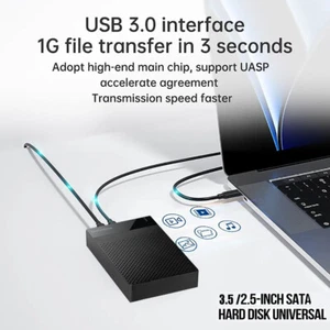 6/18TB Festplattengehäuse USB 3.0 Externes Gehäuse für 2,5/ 3,5" HDD SSD, 5Gbps - Bild 1 von 17