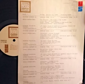 RADIO SHOW 1/13/89 CHEATING SONGS: ELVIS PRESLEY, BILLY PAUL, DION, SAM COOKE - Picture 1 of 1