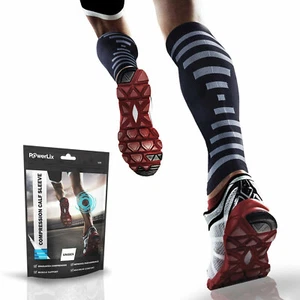 PowerLix Calf Compresion Sleeve (Pair) Supreme Shin Splint Sleeves for Men Women - Picture 1 of 1
