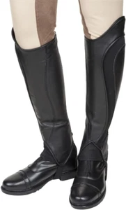 Ladies Derby Leather Half Chaps - Picture 1 of 3