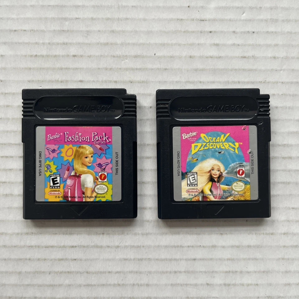 Barbie Ocean Discovery & Barbie Fashion Pack Nintendo Game Boy 1999 Tested - Image 1 of 4