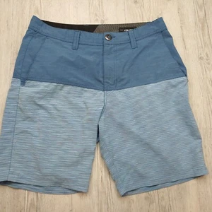 Volcom Blue Two-Tone Hybrid Board Shorts Men’s Size 32 Water-Resistant Casual - Picture 1 of 5