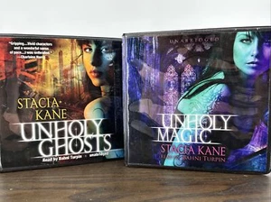 2 Stacia Kane 2012 Unabridged Audio Books Unholy Ghosts & Unholy Magic - Picture 1 of 1