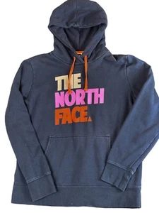 The North Face Women's Sweatshirt Hooded Size X-XL Pink Orange Navy Athleisure - Picture 1 of 12