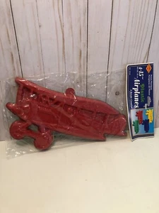Aviones de plástico vintage Beistle 4-15" decoraciones de fiesta nuevos 1995 NOS ~ bi-planos - Imagen 1 de 8