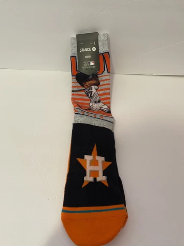 Jose Altuve Houston Astros #27 Stance MLB Socks Large Big Head Men's 9-13 Cover