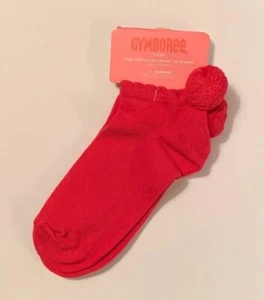 Gymboree Strawberry Farm Summer 2007 Girls Red Pom Pom Socks Sz 3-4 Yrs NWT - Picture 1 of 1