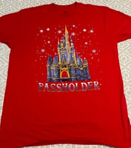 Cinderella Castle Christmas Walt Disney World Passholder T-Shirt Large